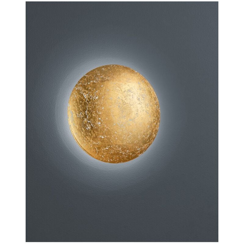 Iperbriko - Applique Led Decorativa Chiros Foglia Oro Ø22 cm Trio Lighting