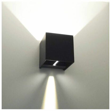 Applique LED design Cubic - noire IP54 - angle ajustable - Noir
