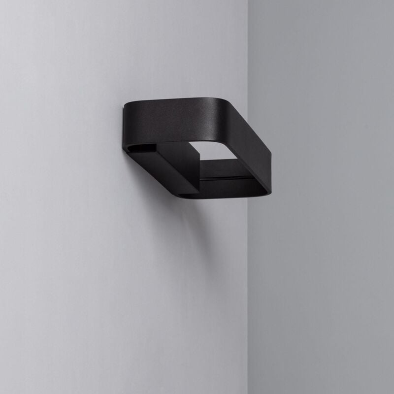 Ledkia - Applique Murale led Aluminium Deves 9W Noire 2700K Blanc chaud