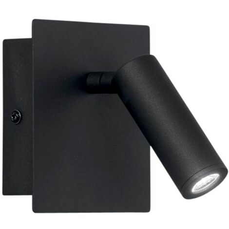 Applique LED DICKENS in metallo bianco con punto luce orientabile luce calda