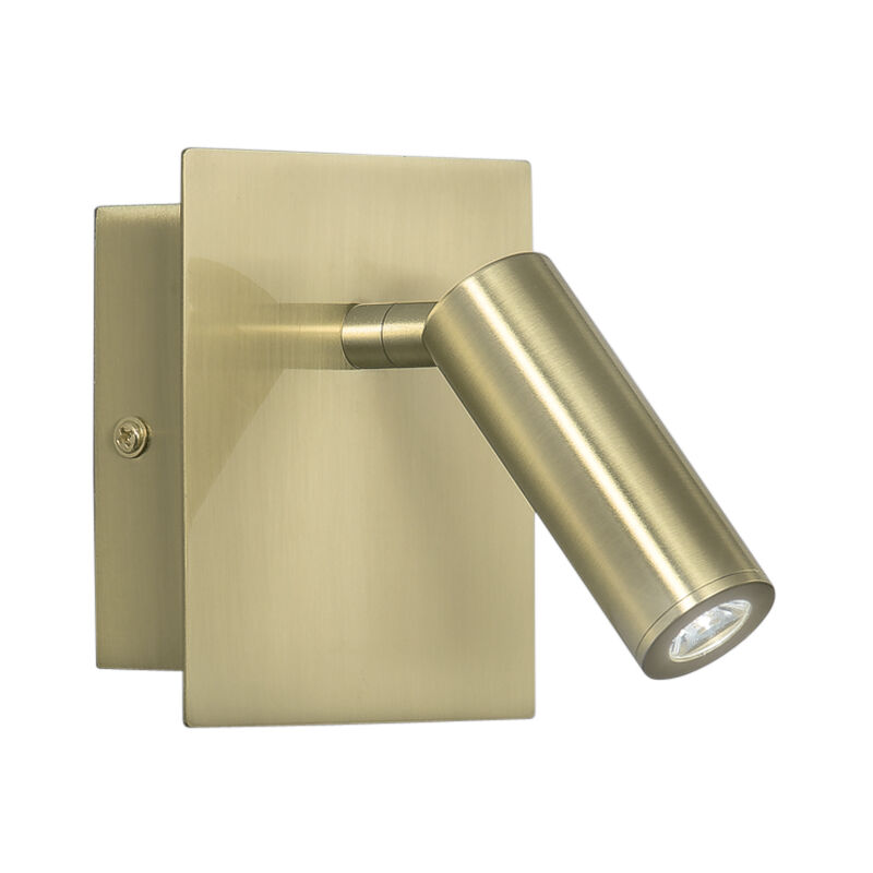 Image of Applique led dickens in metallo nichel con punto luce orientabile luce calda - Oro