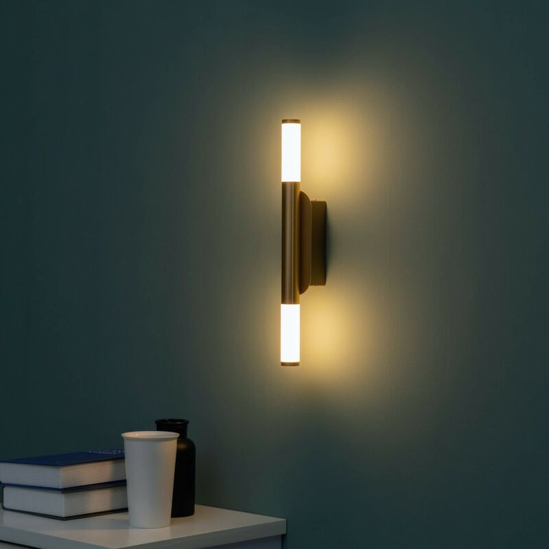Kosilum - Applique LED double éclairage doré - Barletta - Doré / Laiton