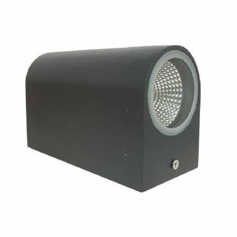 Applique Led Double Lumière 10w Noir Blanc Lampe Murale Up Down Projecteur Extérieur       Noir