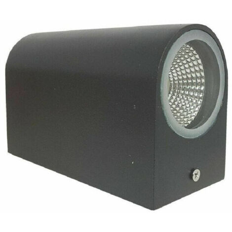 Applique Led Double Lumière 10w Noir Blanc Lampe Murale Up Down Projecteur Extérieur Noir