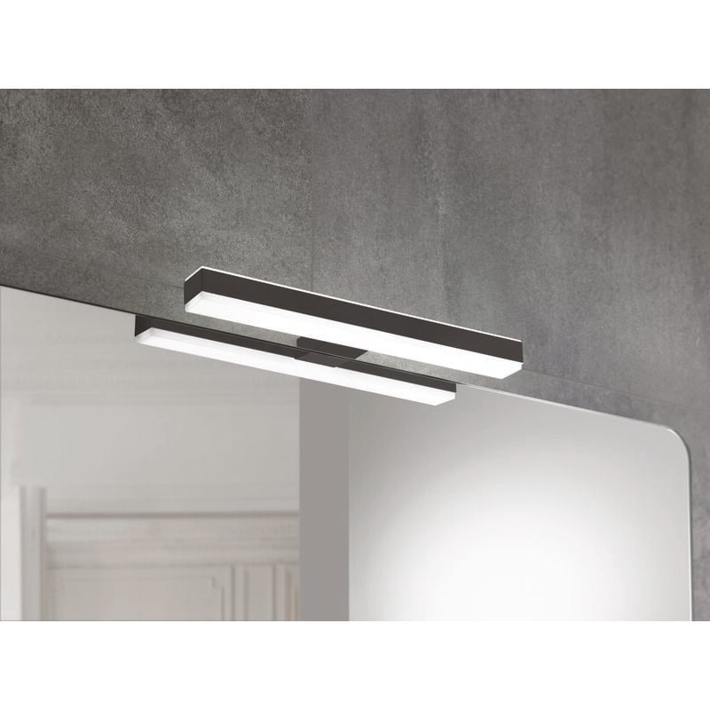 Applique led elise - 300mm - Corps en abs et diffuseur en ebirex - Noir et blanc