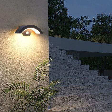 Applique LED esterna 24W – Impermeabile IP65, luce bianca, nera