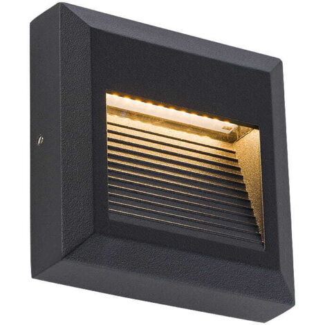 Applique LED esterna Nowodvorski Sidewalk nera in alluminio