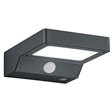 Applique Led Esterno IP44 Solare Ricaricabile Antracite e Sensore Fomosa GD Trio