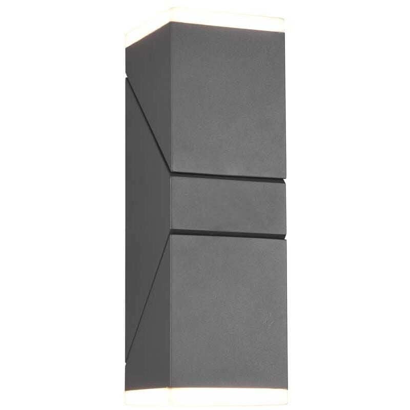 Applique LED extérieure Avon en anthracite avec 2 diffuseurs orientables IP54 H. 28cm