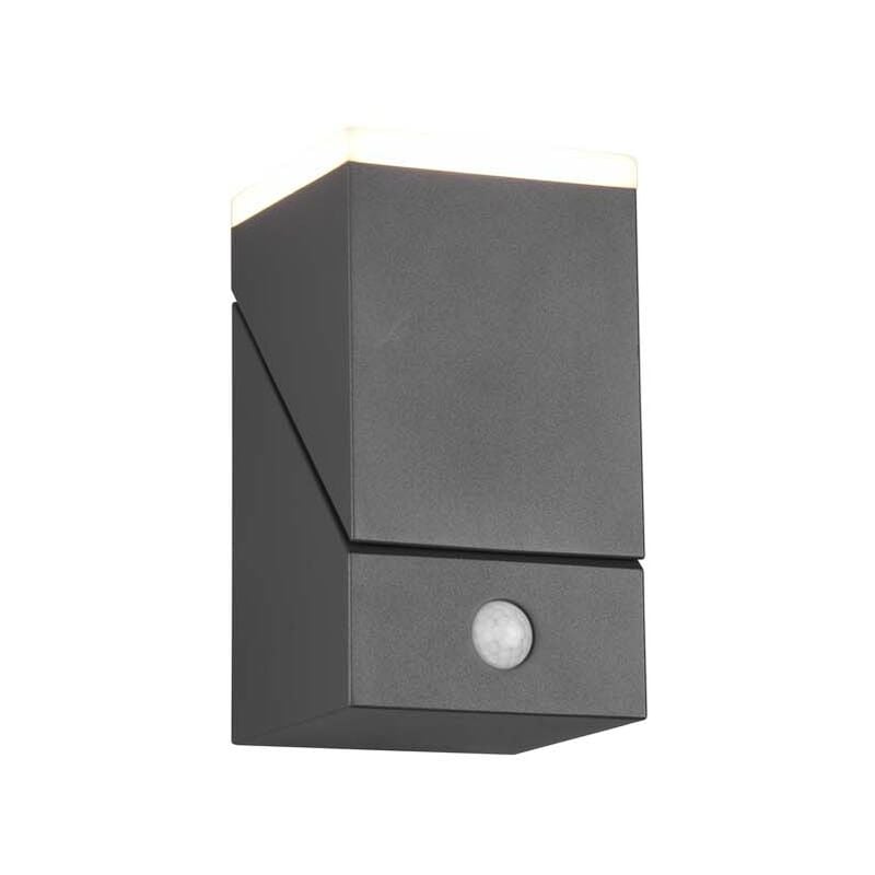 Frankystar - Applique led extérieure Avon en anthracite, orientable avec détecteur de mouvement IP54 h. 16cm