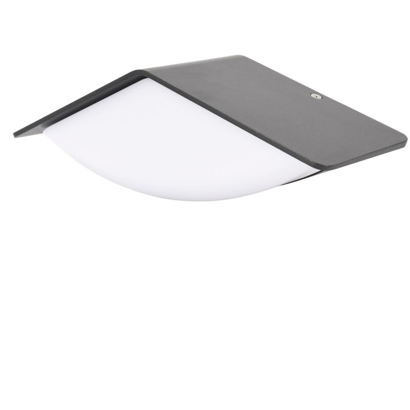 Applique led extérieure décorative - 8W - 4000K - 600lm - IP65 - 233x80x90mm - Graphite