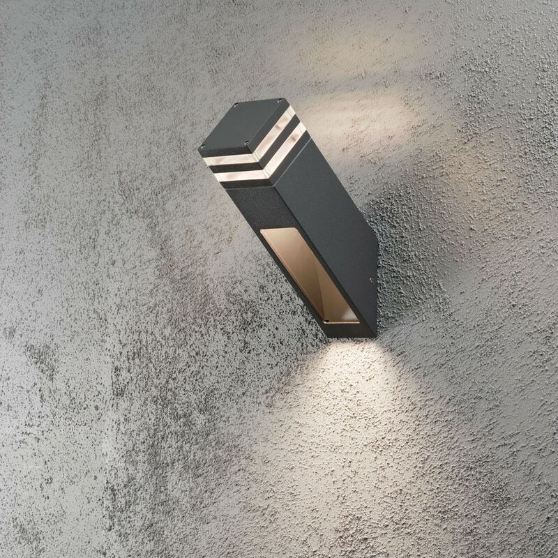 Massa Applique murale d'extérieur moderne à angle diagonal led, IP54 - Konstsmide