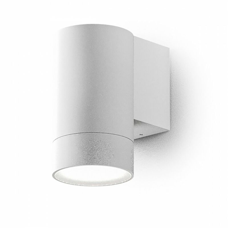Image of Applique led gea led lily m ges1060 gu10 ip54 bianco lampada parete alluminio monoemissione moderno