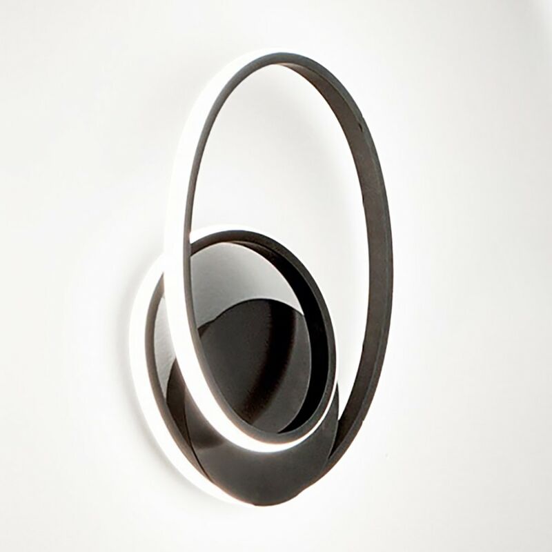 Image of Applique moderna gea luce diva a led alluminio silicone lampada parete, finitura metallo titanio - Titanio