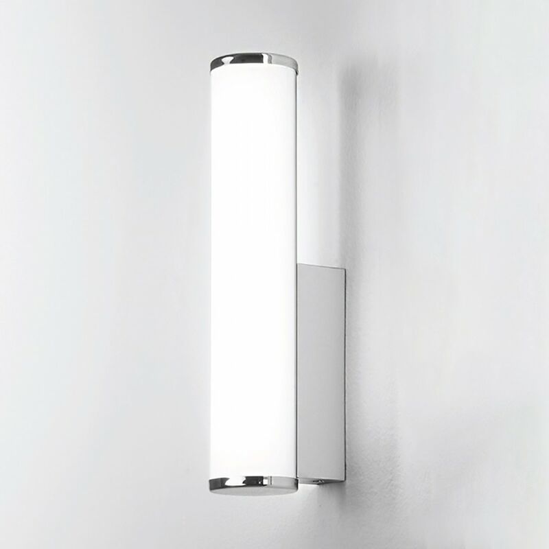 Image of Applique led gea luce polar gap481c 3000°k 640lm ip44 lampada parete moderna, finitura metallo cromo lucido - Cromo lucido