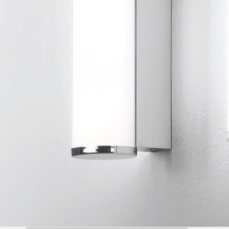 Applique led gea luce polar gap482c gap483c 3000°k 1350lm ip44 lampada parete moderna, finitura metallo cromo lucido