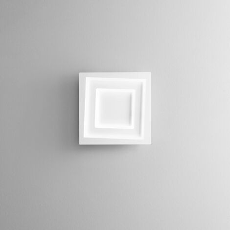 "Applique LED HYPNOTIC bianca 20W con interruttore CCT 26X26 cm."