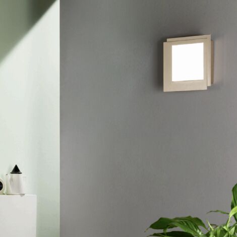 Applique LED in metallo Oro 24x24 cm e diffusore in acrilico PASSPARTOU