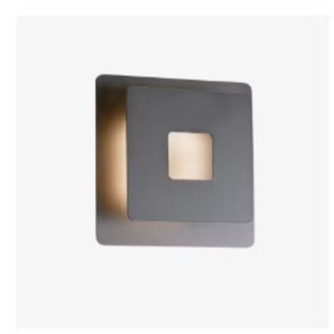 Applique led integree carree noire - fischer honsel - hennes
