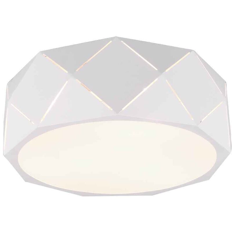 Trio - Plafoniera 3 luci, metallo, bianco, d 40 cm, Zandor