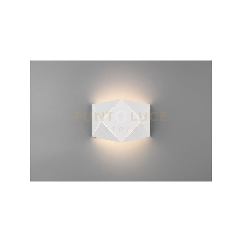 Trio - zandor applique led 6,5W 700lm, 3000K metallo bianco con tagli laser l. 18CM