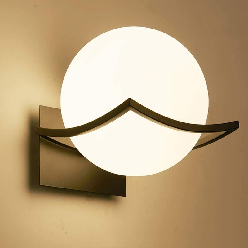 Applique LED Intérieur Éclairage - Créatif Veilleuse Chevet Couloir Monté Fixation(Ampoule non Incluse) Noir