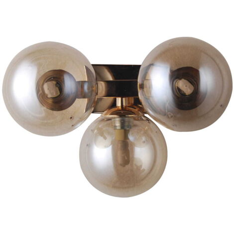 Applique LED Italux Marbelio 3xG9 vetro ottone oro