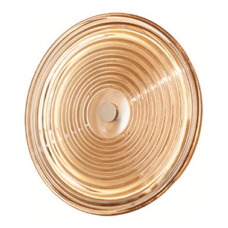 Applique LED JOKEY D28 cm in metallo e vetro decorato Ambra