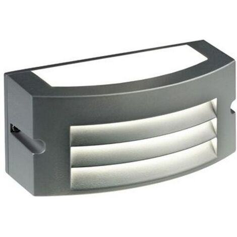 applique led "kobe" grigia 10w, bianco naturale