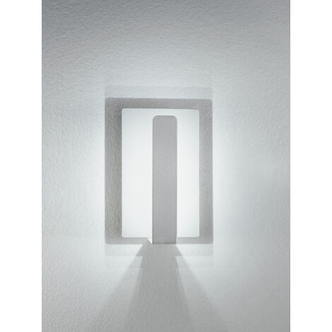 Applique LED LAMBDA in alluminio bianco 6W 3500K (Luce calda)