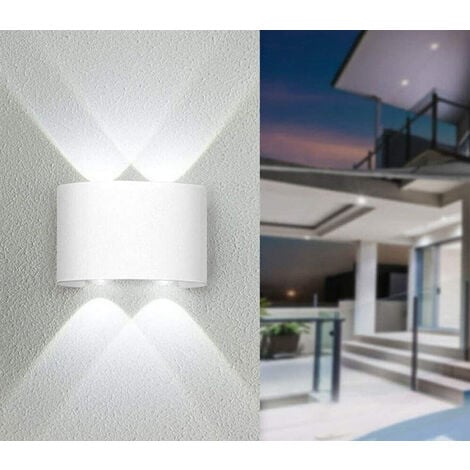 Applique LED Lampada da Parete Ovale Bianca 12W Luce Fredda Esterno FD-10
