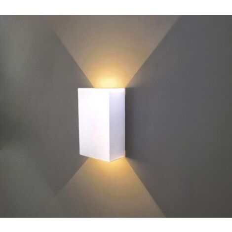 BES Applique Led Lampada Parete 6W Rettangolare Luce Calda Interno Esterno
