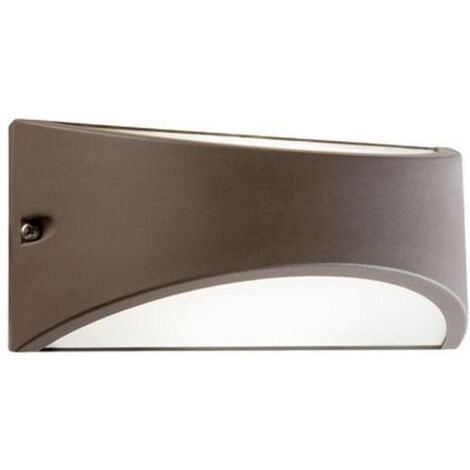 applique led "lhasa" marrone 10w, bianco naturale
