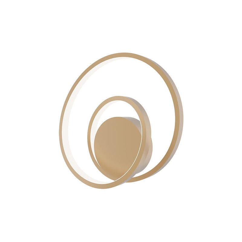 Applique led lieve in alluminio oro 15W con