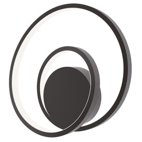 Applique LED LIEVE in alluminio nero 15W con interruttore CCT 30x11 cm..