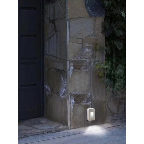Applique Led Luce Bianca Faretto 12 W Segnapassi A Muro Esterno Bianco Ip65 Es62