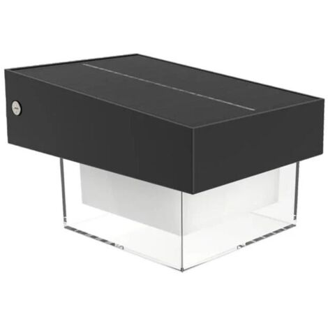 Applique Led Luce Bianca Faro Con Pannello Solare Sensore Crepuscolare Esterno