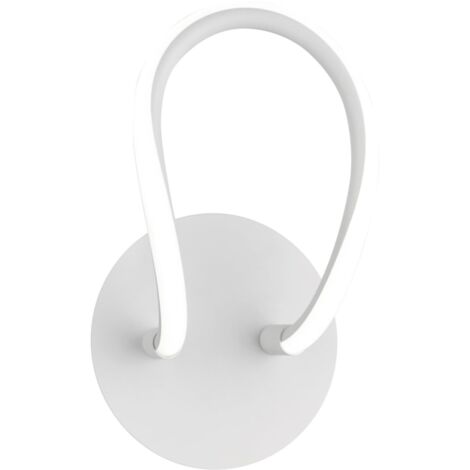 Applique LED, metallo, bianco opaco, 15x26x15 cm, Bologna