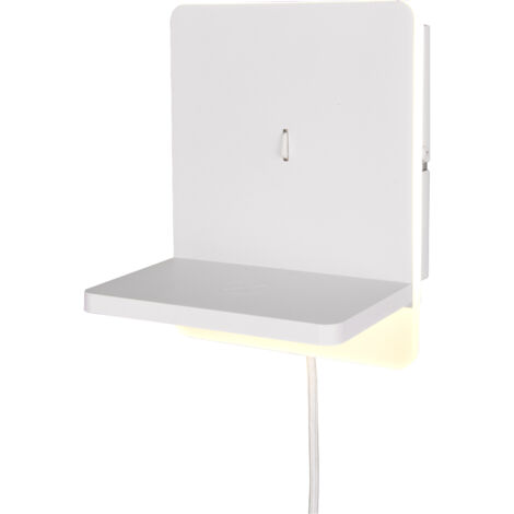 Applique LED, metallo, bianco opaco, 16x20x14 cm, Fairfield