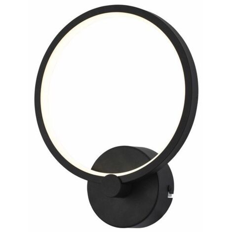 Applique LED moderna anello nero 20cm 8W Reality Ragi
