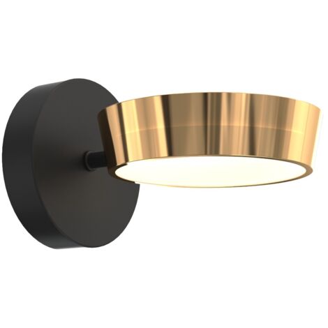 Applique LED moderna LARA nero oro francese 12W ZumaLine