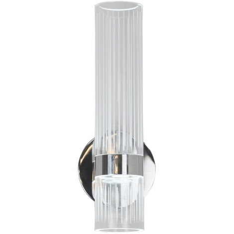 Applique LED moderne chrome tube acrylique CCT 18W