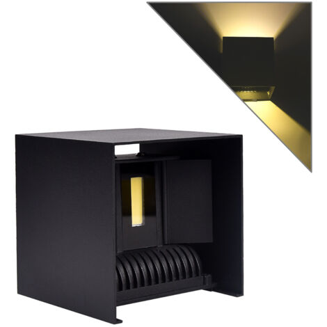 APPLIQUE LED MODERNO A FORMA DI CUBO 20W CON DOPPIA EMISSIONE LUMINOSA - PER INTERNI ED ESTERNI IDEALE PER PARETI DI CASE UFFICI HOTEL E NEGOZI