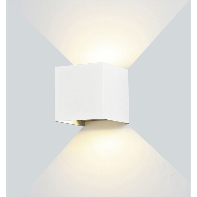 Applique led murale 12W étanche IP54 Blanc - Blanc Chaud 3000K