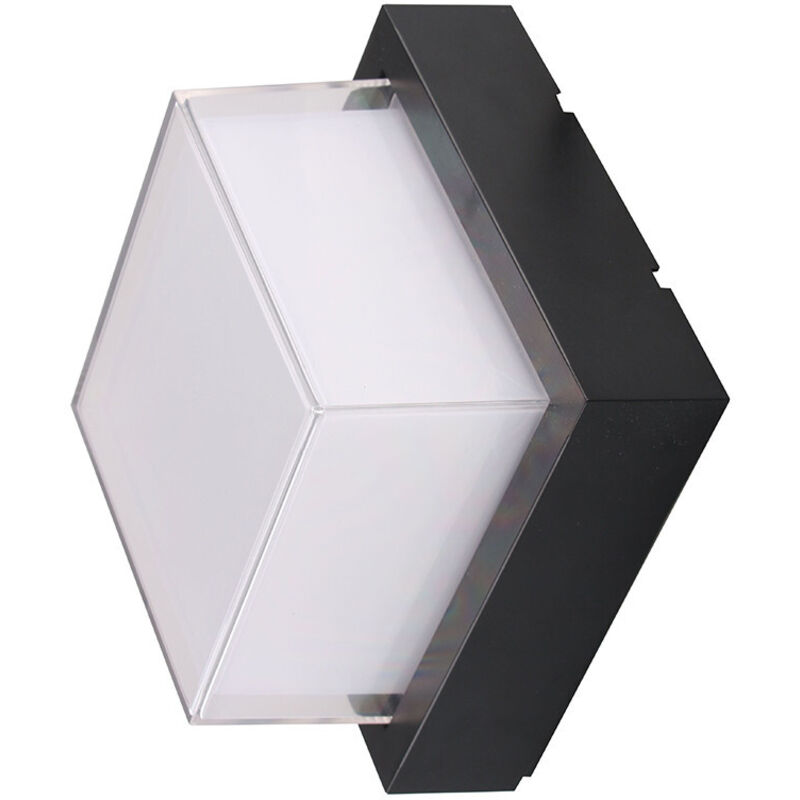 Applique led murale 15W étanche IP65 Noir - Blanc Chaud 3000K