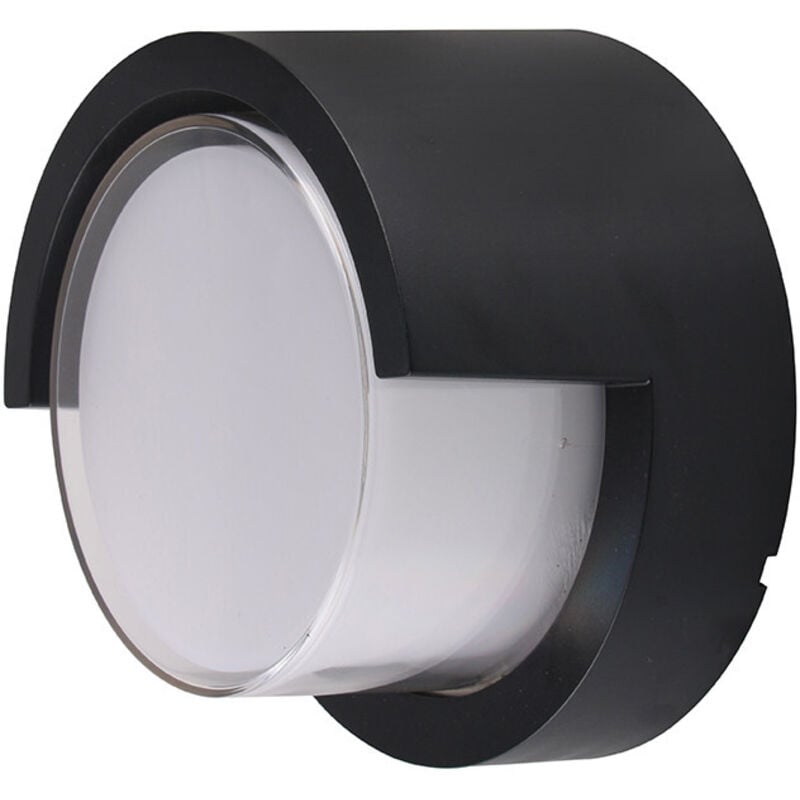 Applique led murale 15W Rond étanche IP65 Noir - Blanc Naturel 4200K