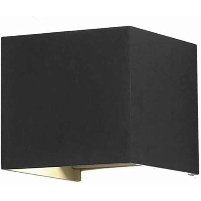 Applique led Murale 6W Noire Étanche IP54 - Blanc Chaud 3000K