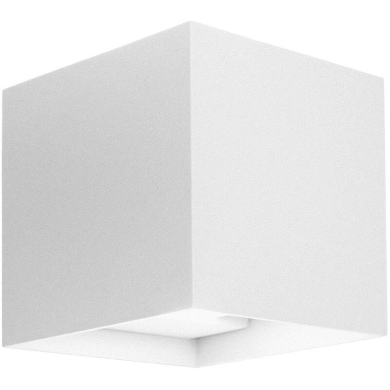 Applique led murale carrée à double faisceau mod. Marbella squared couleur blanc