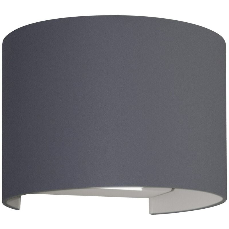 Applique led murale ronde à double faisceau mod. Marbella round couleur anthracite