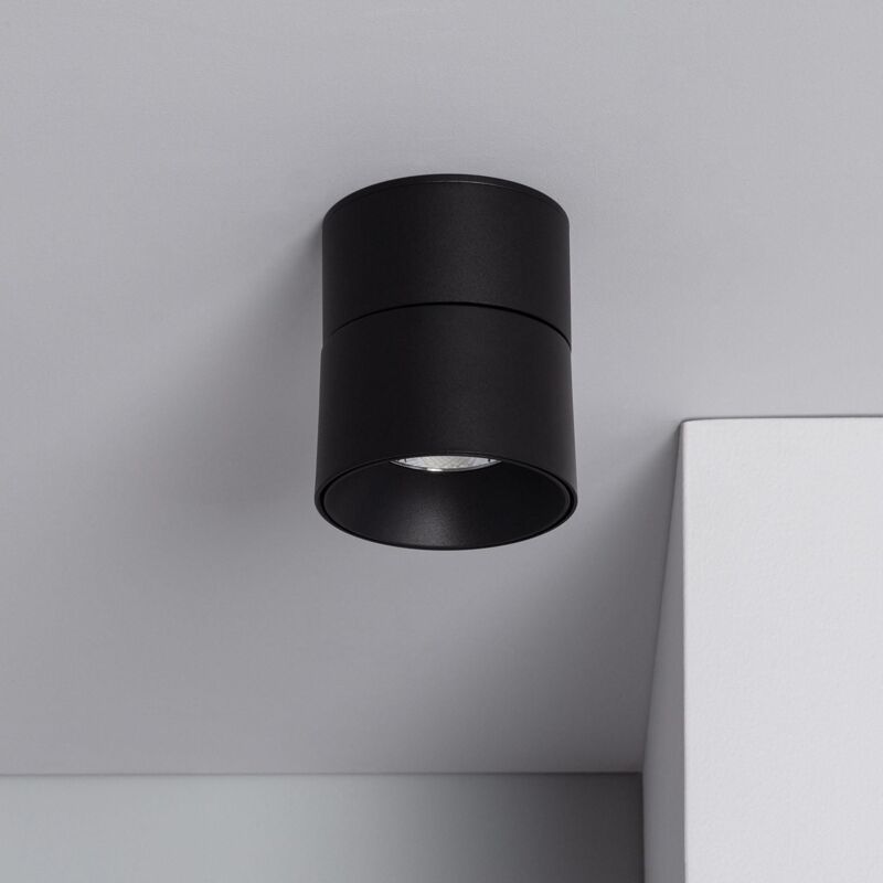 Applique led 15W Alluminio Circolare Nero New Onuba Bianco Freddo 5000K